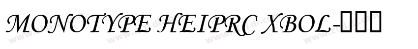 Monotype HeiPRC Xbol字体转换